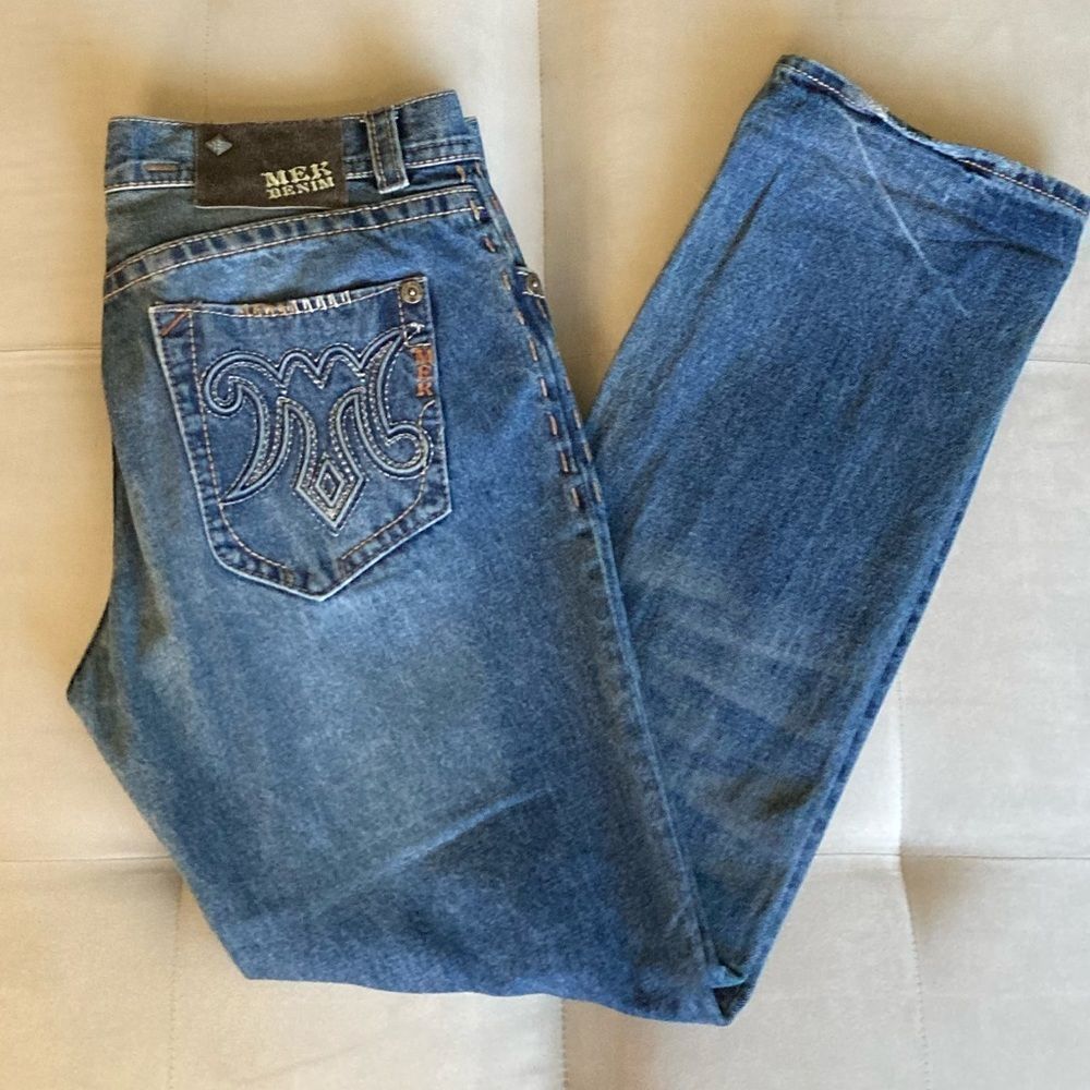 MEK Denim Cody Straight button fly jeans sz 36